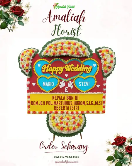 Papan Bunga Pernikahan Jlegong